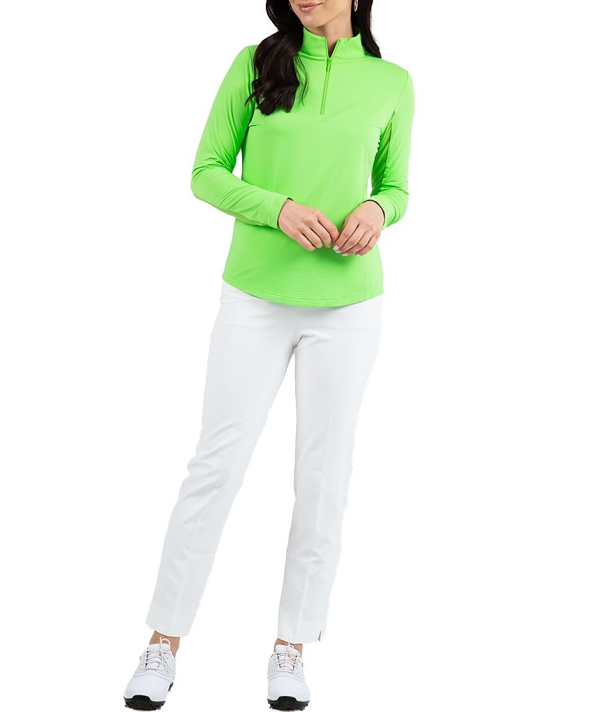 IBKUL Solid Long Sleeve Mock Neck Top