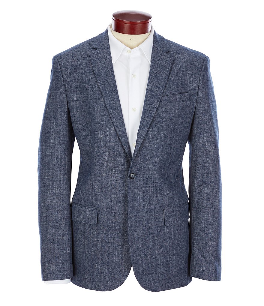 Perry Ellis Big & Tall Slim-Fit Cross Hatch Blazer