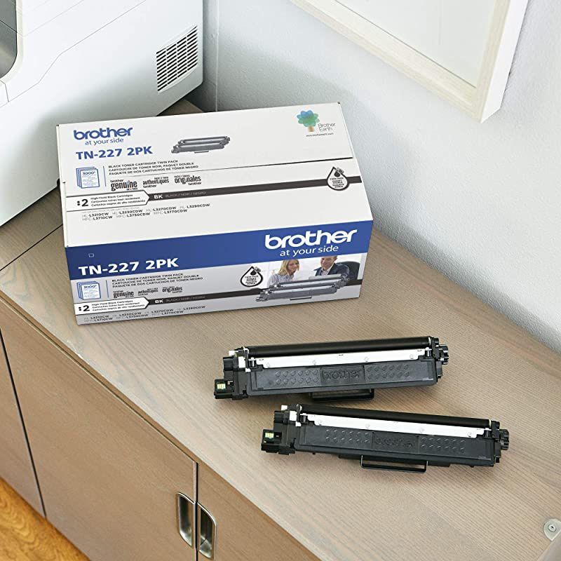 Genuine HighYield Black Toner Cartridge Twin Pack TN227 2Pk