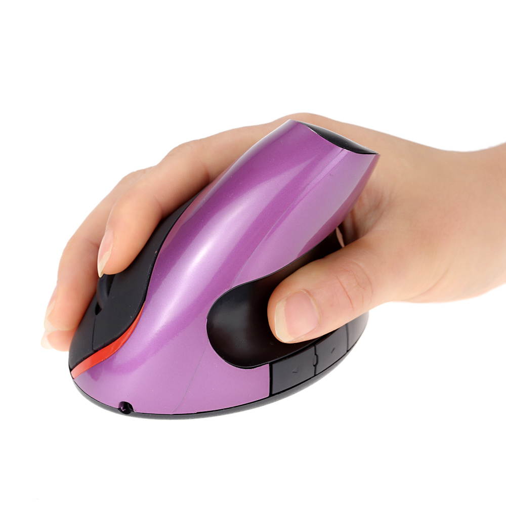 Rechargeable Mice 2.4G Wireless Mouse 2400 DPI 5 Buttons Optical Ergonomic Vertical Mouse with USB for Mac Laptop PC Desktop