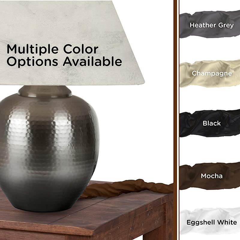 Chocolate Brown Fabric Cord Cover 2 Pack 6 ft Hides Lamps Light Fixtures and Desks Cable Management Easy Installation 48657