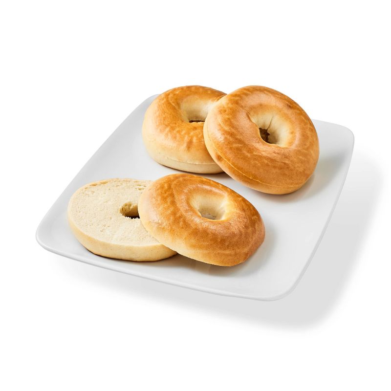 Sliced Plain Bagels - 17.5oz/5ct - Favorite Day™
