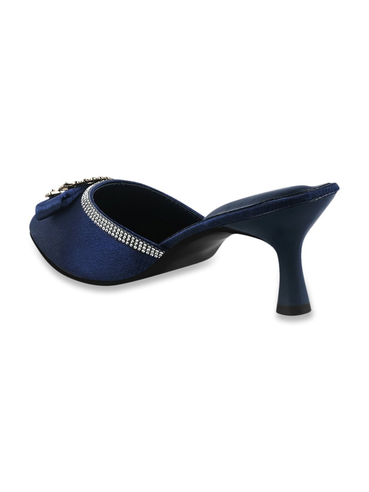 The White Pole Women's Blue Mule Stilettos