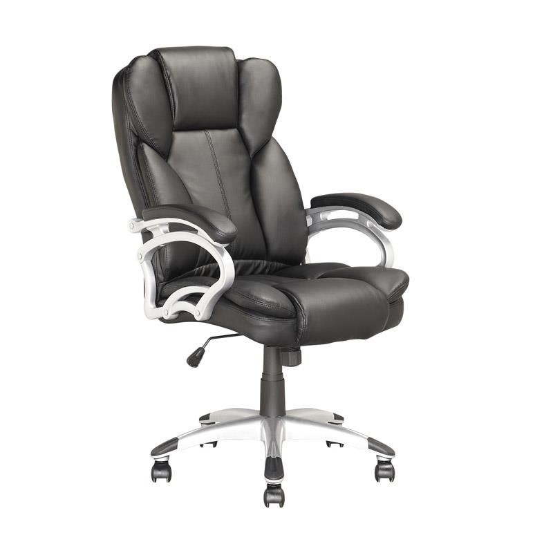 CorLiving LOF-408-O Executive Office Chair in Black Leatherette