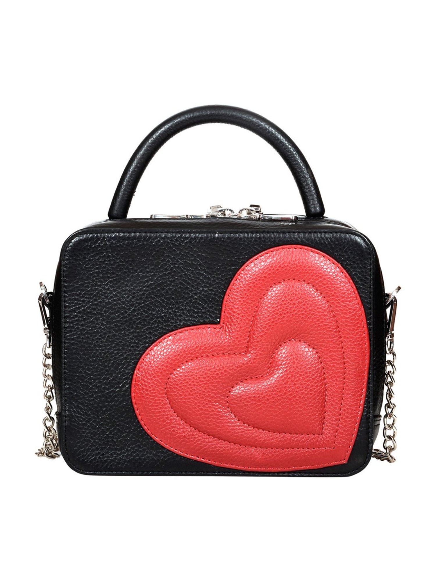 SASSORA Kate Black Leather Medium Handbag