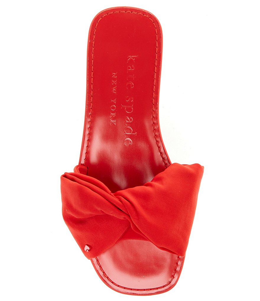 kate spade new york Bikini Fabric Bow Slides