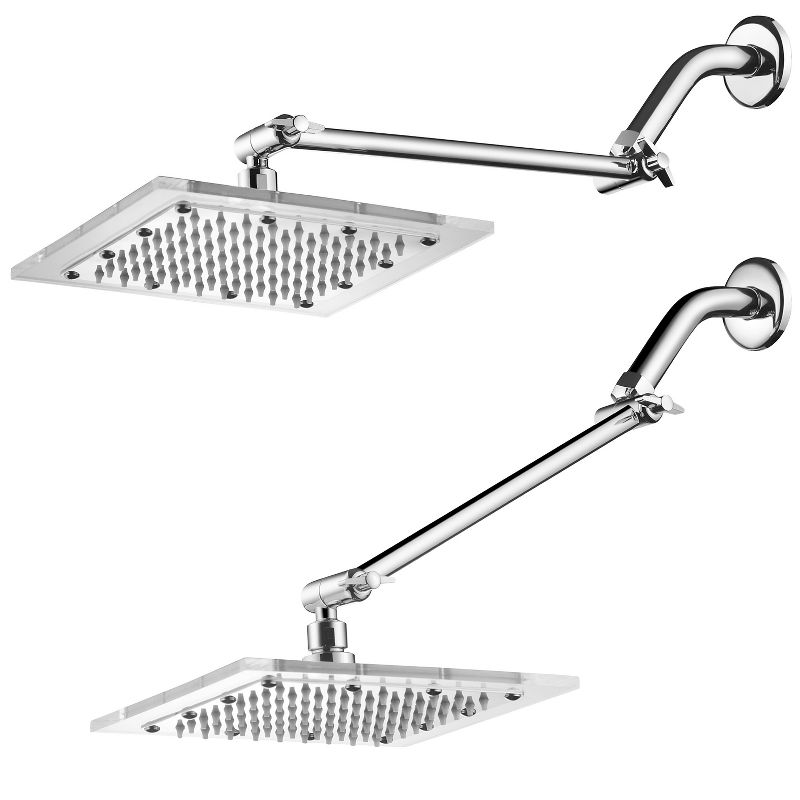 8" Rainfall Showerhead with Arm Stainless Steel - Hotelspa