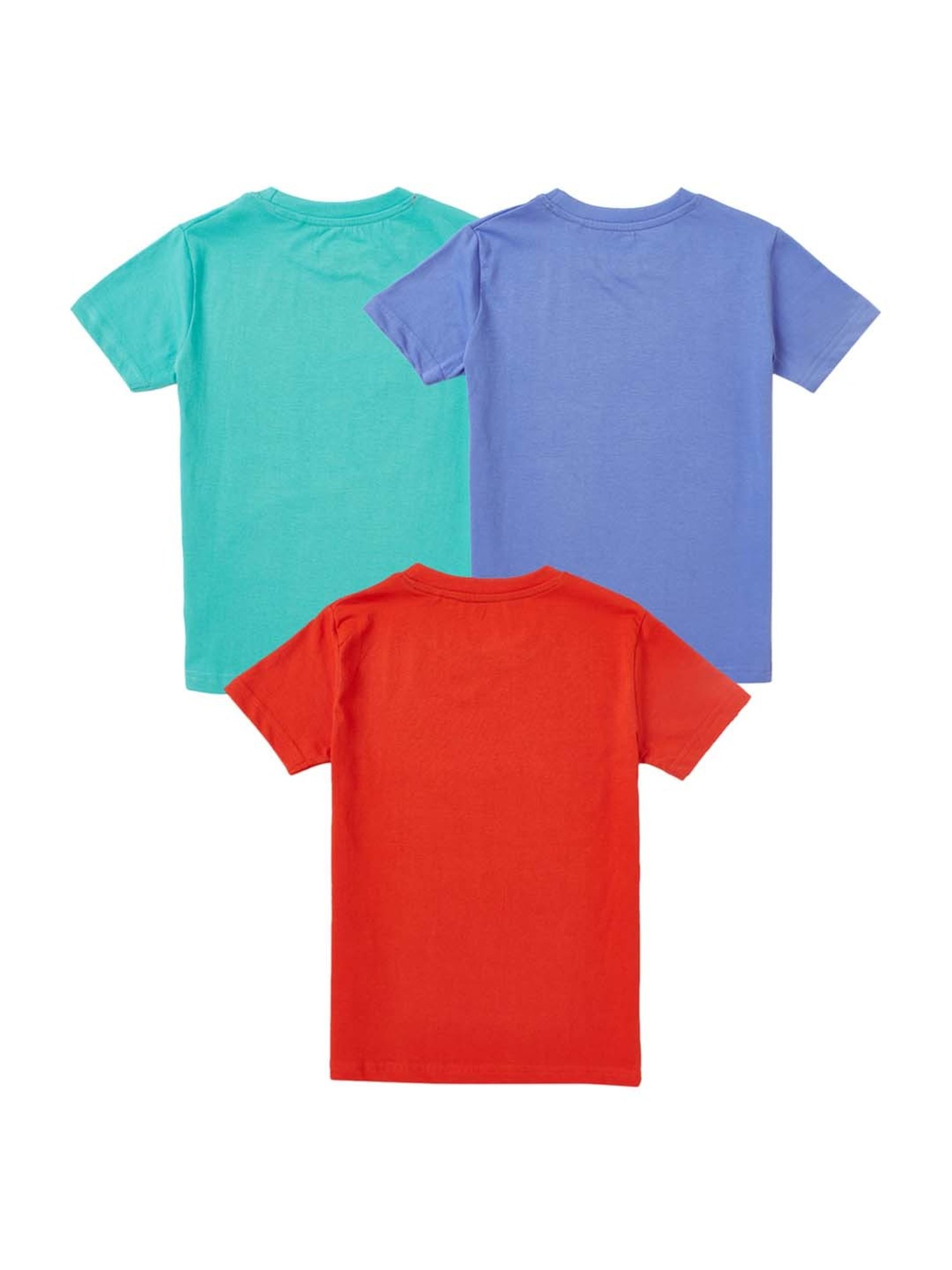 Cub McPaws Boys Multicolor Cotton Printed T-Shirt (Pack of 3)