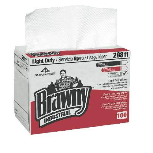 GEORGIA PACIFIC Light-Duty Paper Wipers 8 x 12 1/2 White 148/Box 20 Boxes/Carton