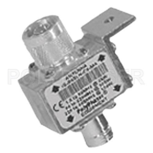 Polyphaser IS-B50LN-C0-MA DC Blocked Bulkhead Lightning Arrestor for 10-1000 MHz with N-Male Surge Side and N-Female Protected Side, 50K Amp Surge Rating