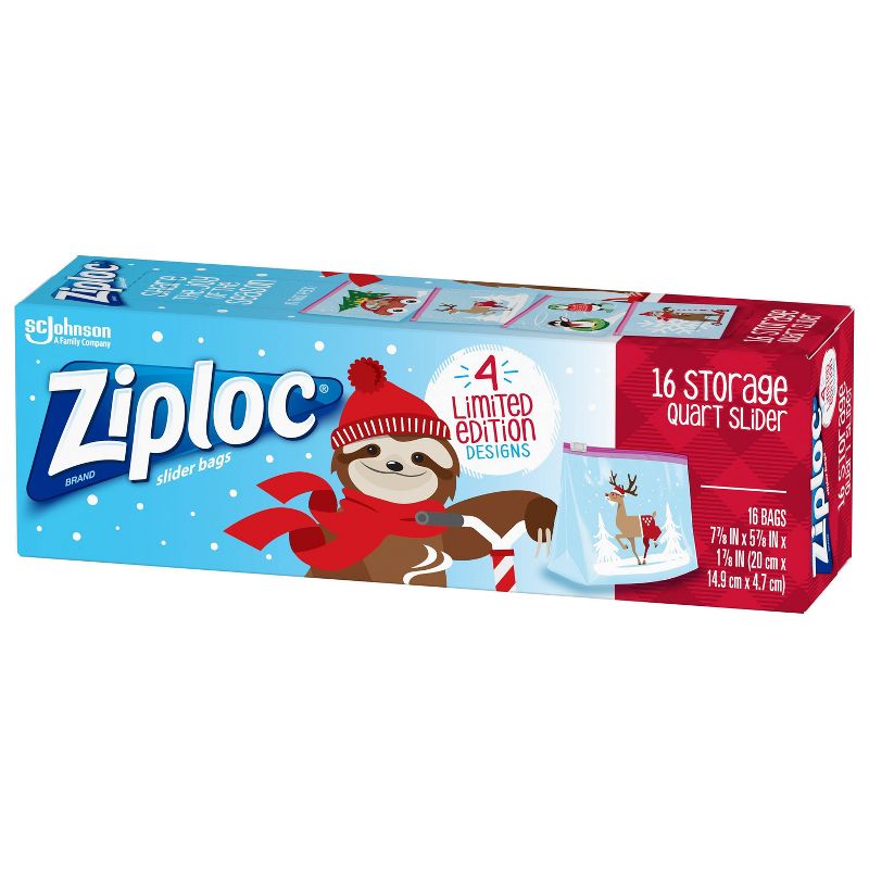 Ziploc Holiday Slider Food Storage Bags - 16ct