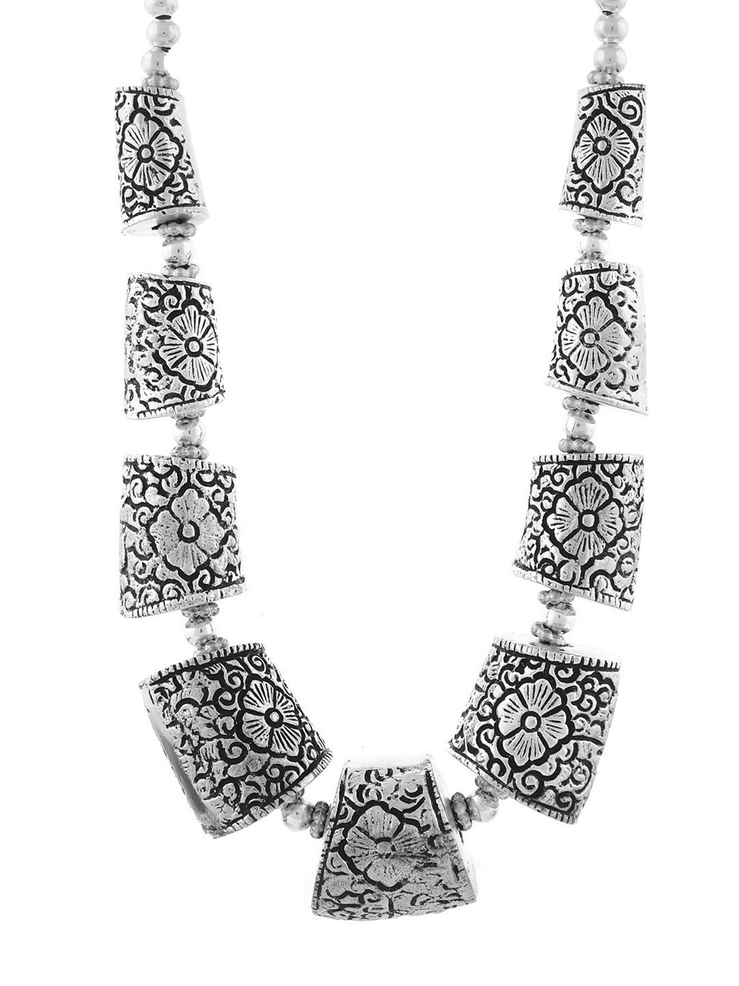 Imli Street Silver Tone Handcrafted Necklace