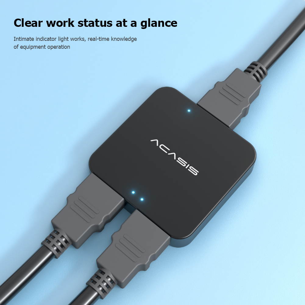 Acasis HD32 HDMI-compatible Splitter USB C Powered 1 In 2 Out 4K HDMI-compatible Splitter for TV