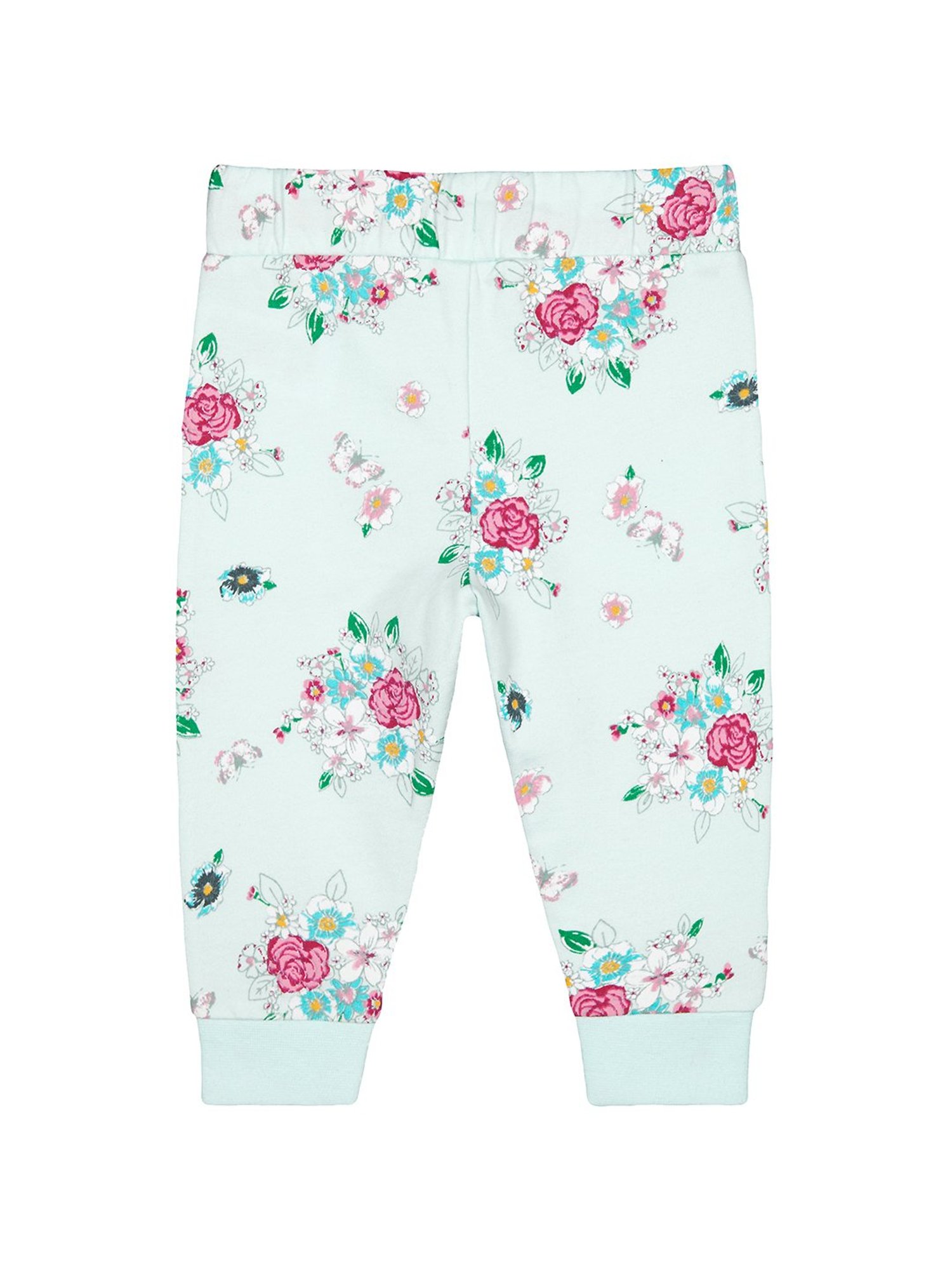 Mothercare Kids Mint Green Floral Print Trackpants