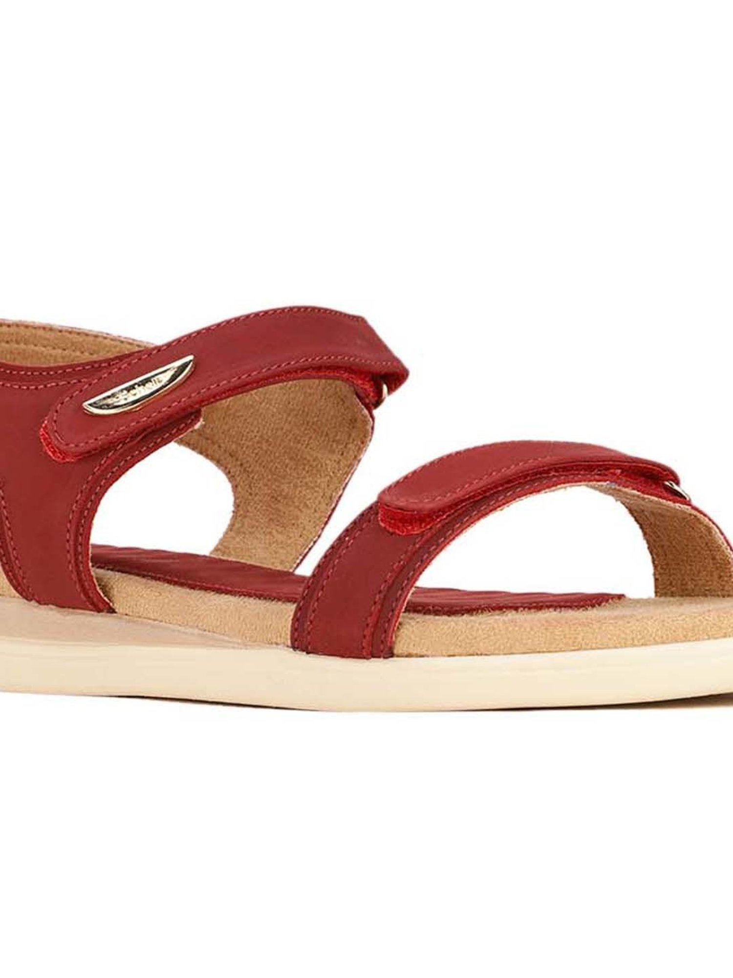 Scholl by Bata Women's Red Ankle Strap Sandals