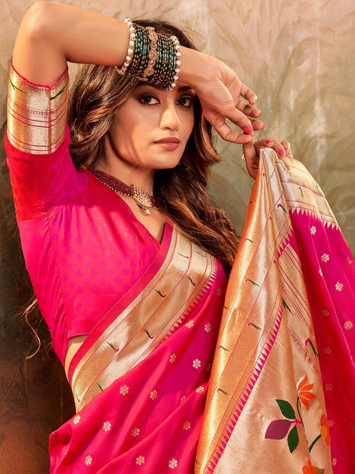 Unnati Silks Grey Cotton Printed Saree With Unstitched Blouse