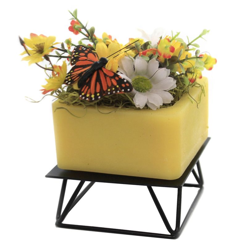 Habersham Candles 5.5" Monarch Migration With Stand Flameless Fresh Herbal  -  Flameless Candles