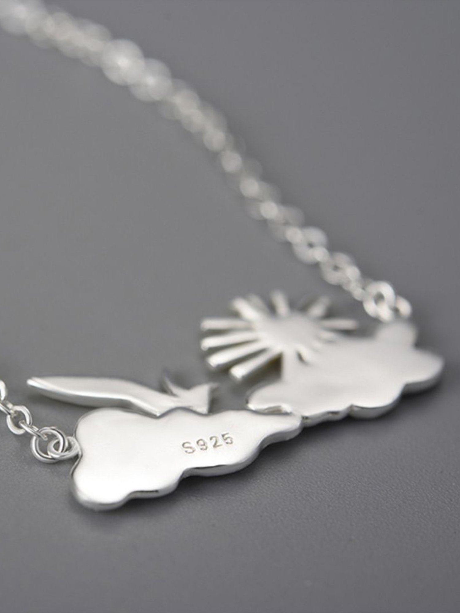 Rihi by P.C. Chandra Jewellers 92.5 Sterling Silver Rising Sun Necklace for Women & Girls