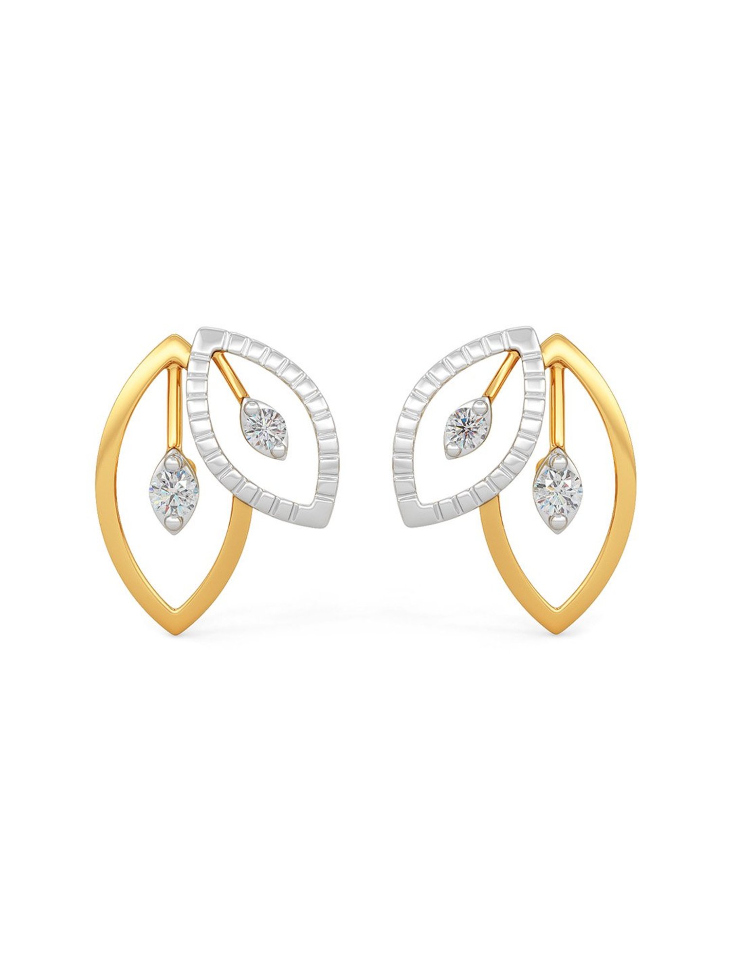 Joyalukkas 18k Gold & Diamond Stud Earrings