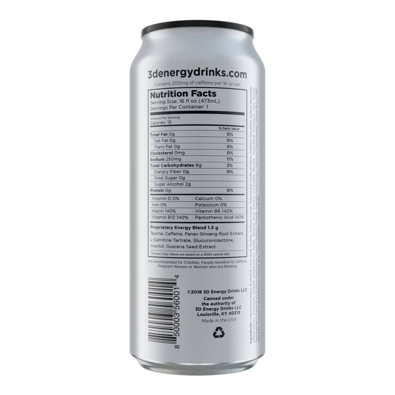 3D Strawberry Lemonade Energy Drink - 16 fl oz Can