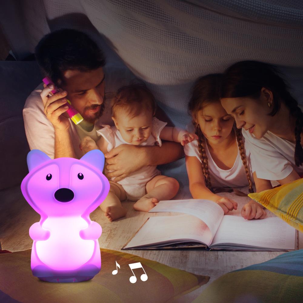 Glowing Kids Nightlight with Bluetooth Speaker  Fox