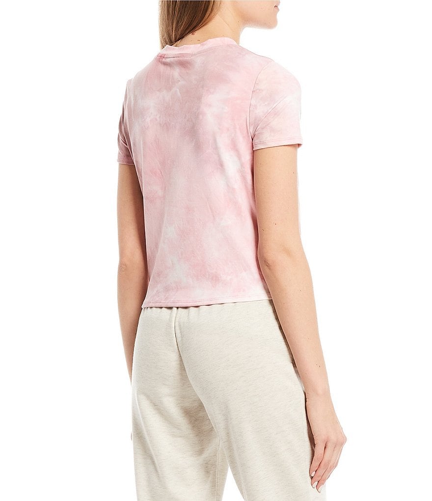 Honey & Sparkle Tie Dye Tie Front Tee