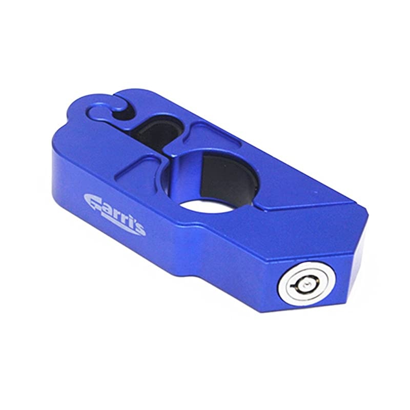 Motorcycle Handlebar Grip Brake Lever Lock,Anti Theft Security Caps-Lock (Blue)