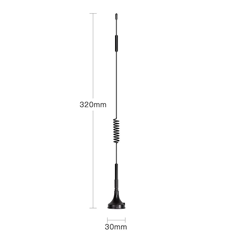 12dBi High Gain Omni-Directional SMA Male Antenna, 700MHz-2700MHz Wide Band 2.4GHz WCDMA 3G 4G LTE GSM Magnentic Antenna with 10ft Cable