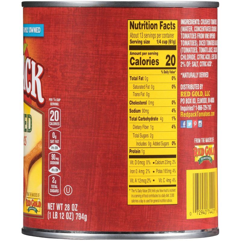 Red Pack Canned Crushed Tomatoes 28oz