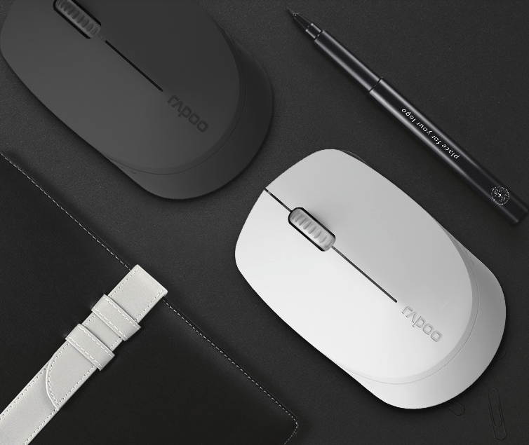 Rapoo T100  Ergonomic Design,  Wireless 3 Modes(Bluetooth4.0and 3.0, 2.4GHz Wireless) Connection 1300DPI Silent Mouse  For Office And Game - Green