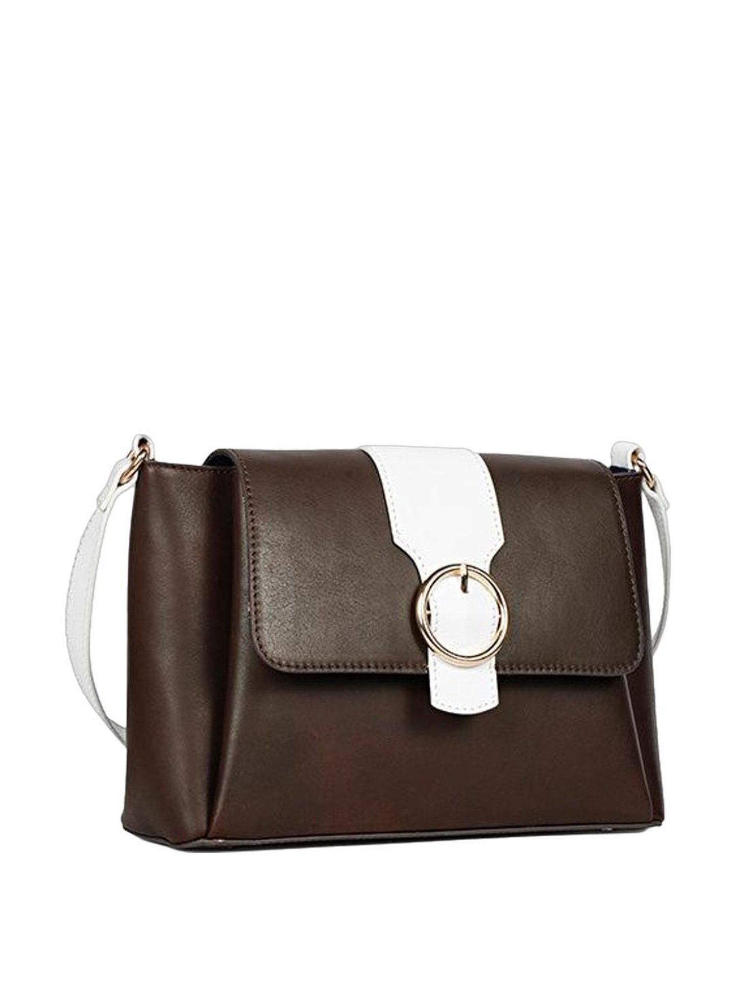 Favore Brown Striped Small Sling Handbag