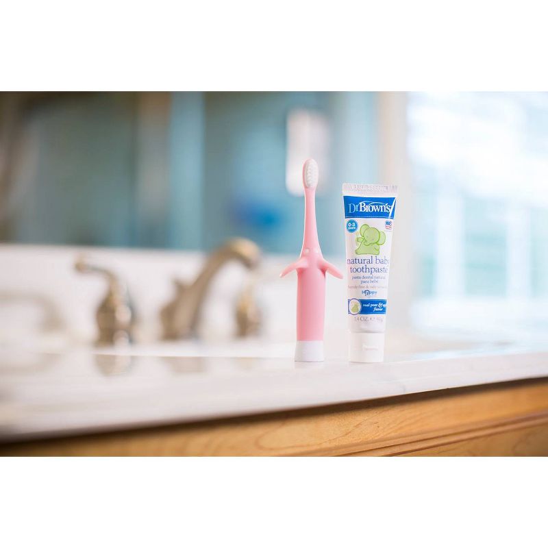 Dr. Brown's Infant to Toddler Toothbrush & Toothpaste - Pink
