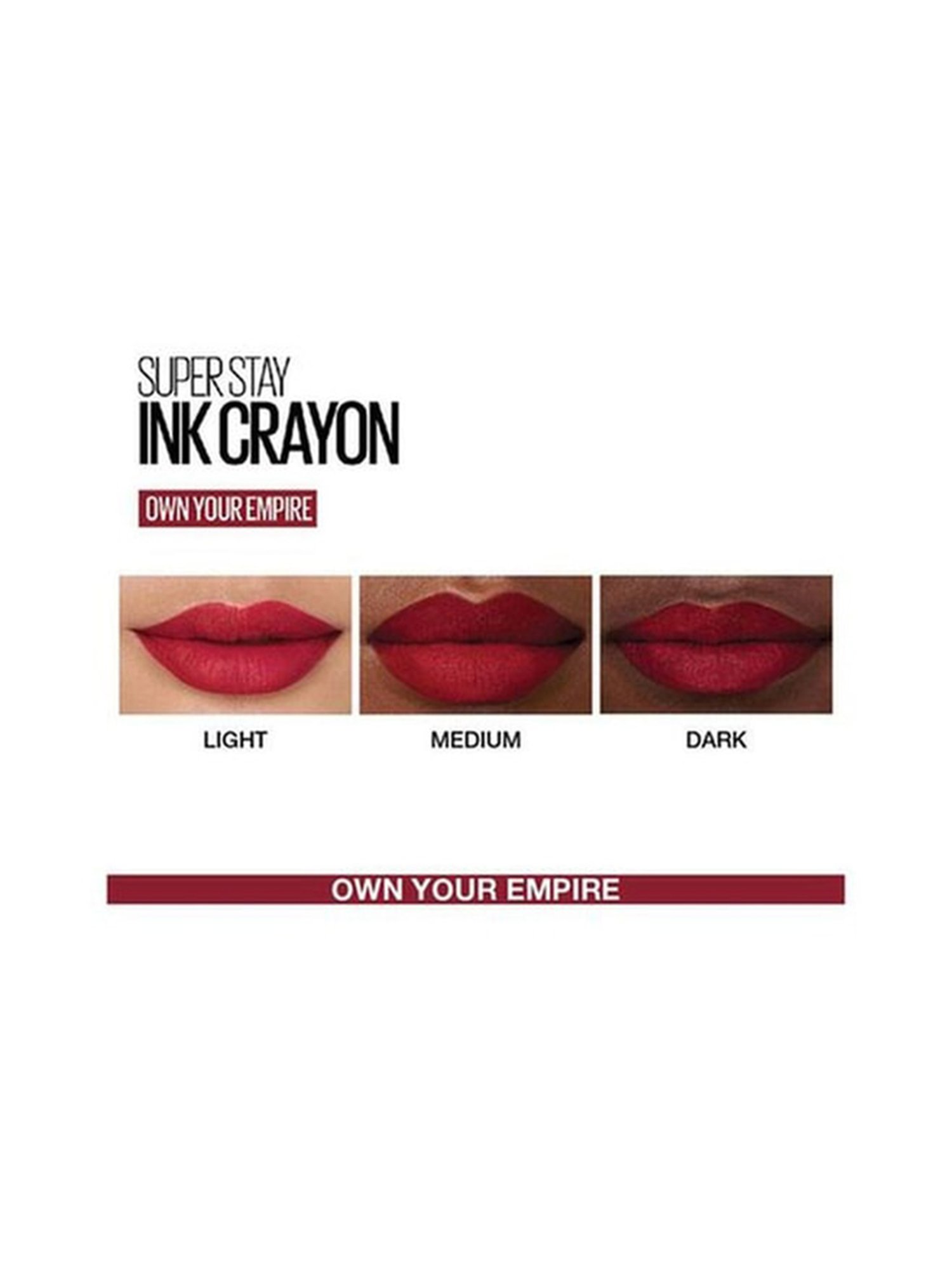 Maybelline New York Super Stay Crayon Lipstick - 50 Own your Empire, 1.2g