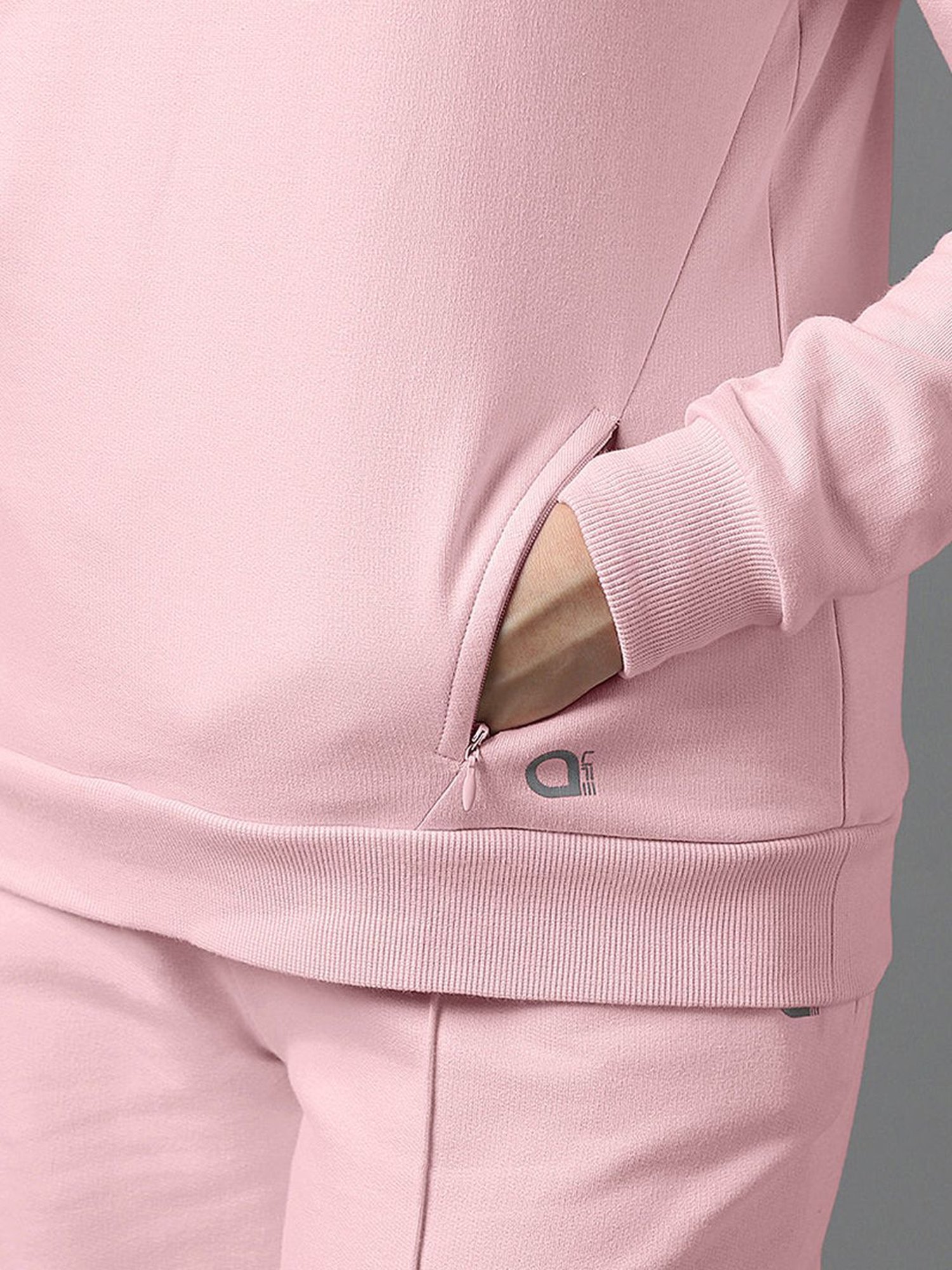 Amante Rose Pink Cotton Sports Sweatshirt