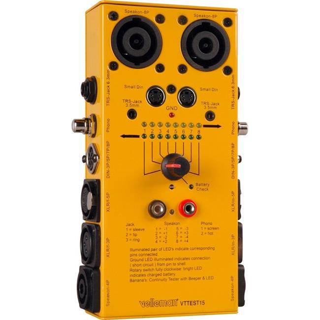 VELLEMAN AUDIO CABLE TESTER - 10 WAY