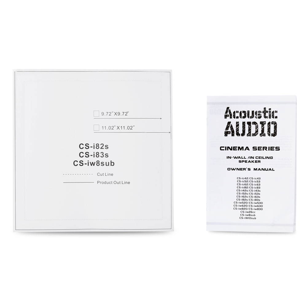 Acoustic Audio CS-I83S Flush Mount In Ceiling Speakers with 8" Woofers 7 Pack