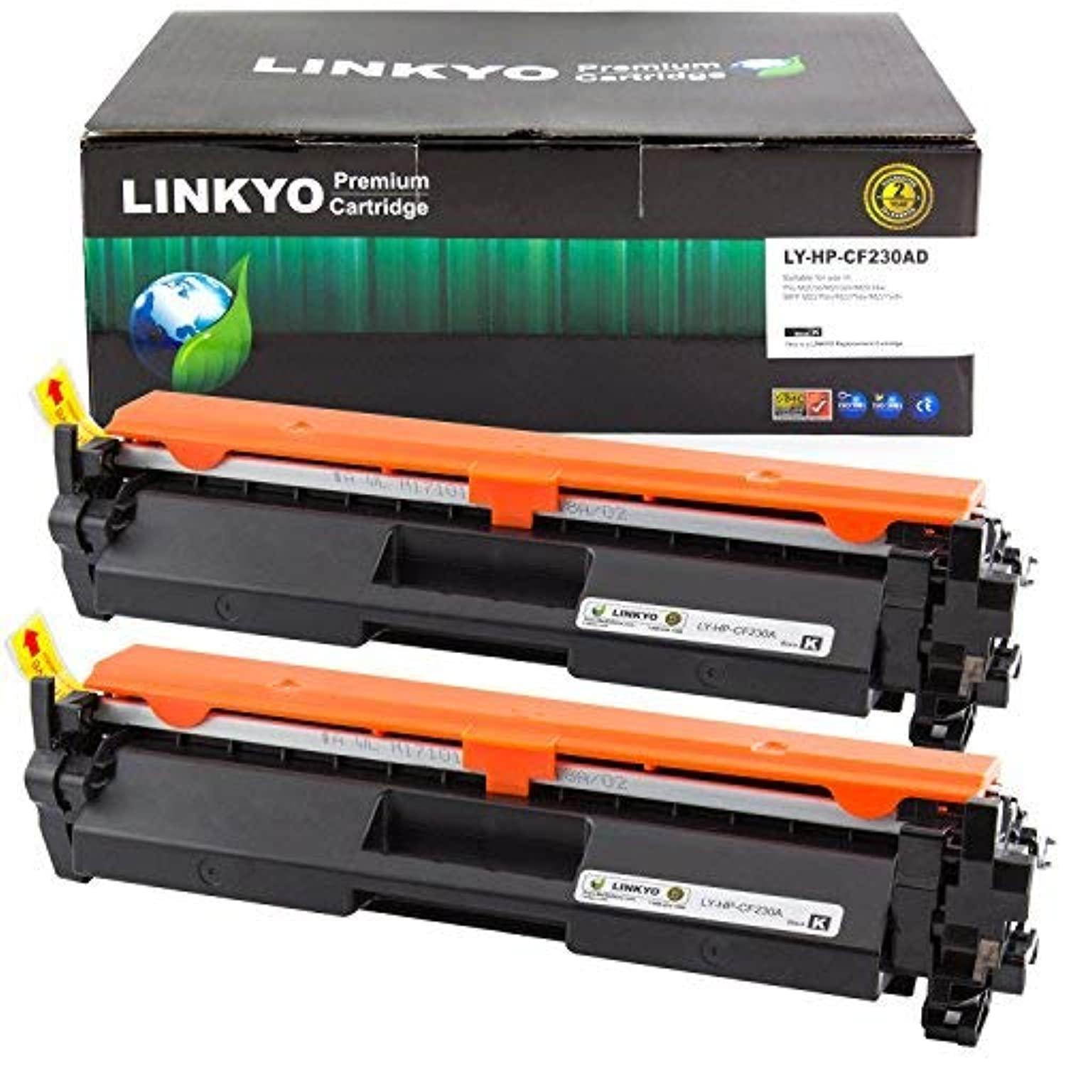 linkyo compatible toner cartridge replacement for hp 30a cf230a (black, 2-pack)