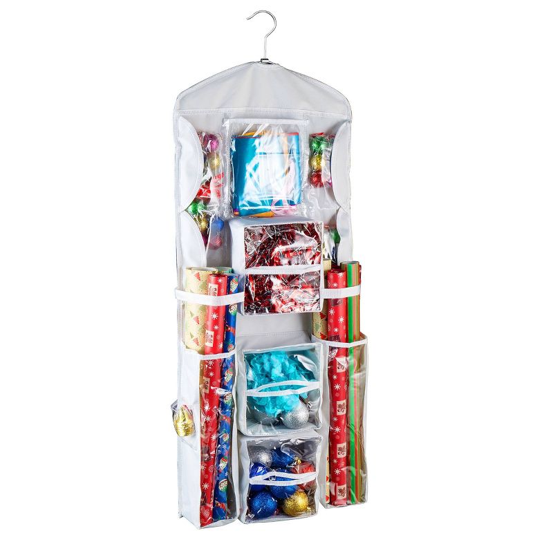 Elf Stor Double Sided Hanging Gift Wrap and Bag Organizer Stores it All