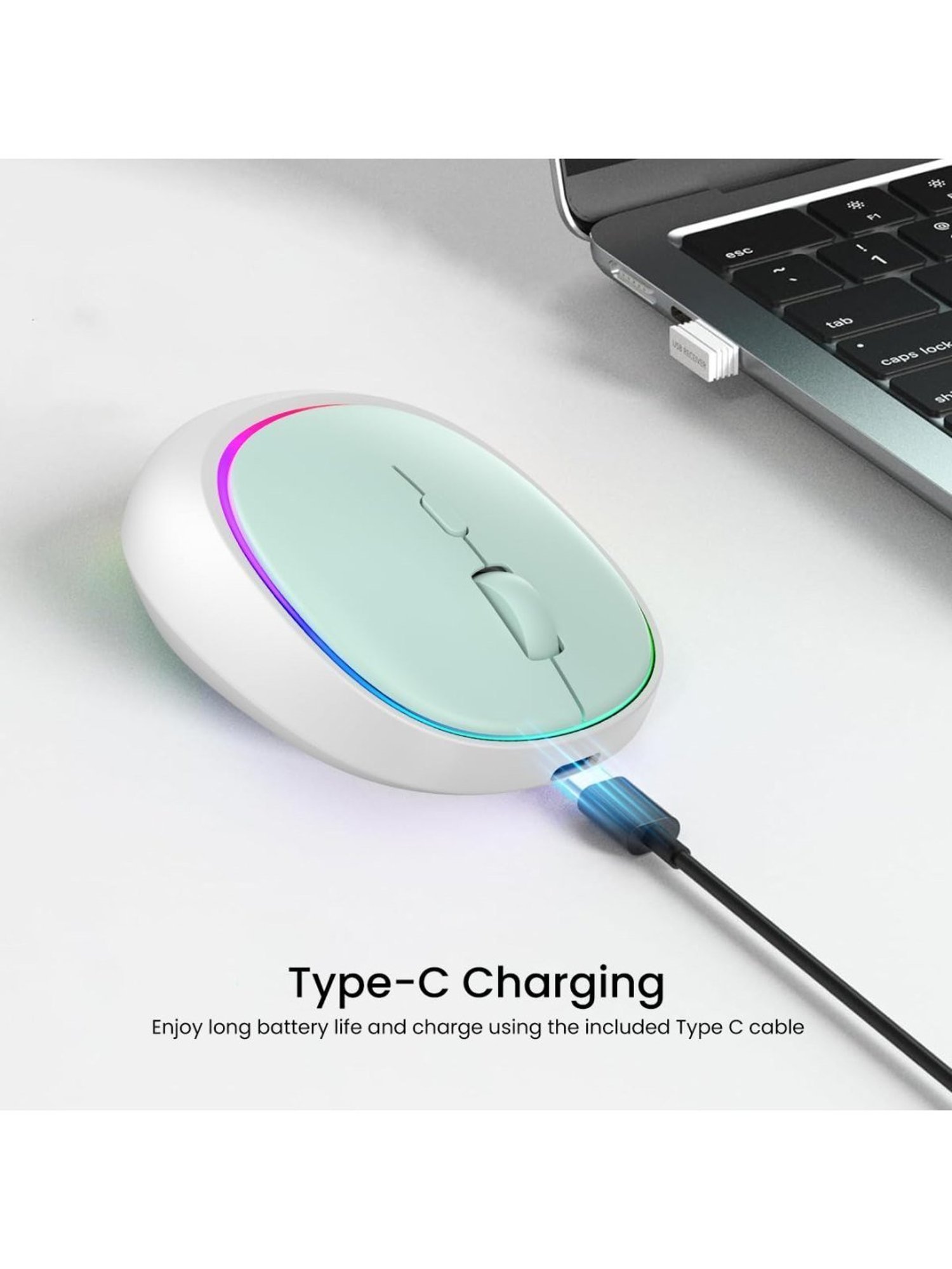 Portronics Toad IV Wireless Bluetooth Mouse with 2.4 GHz Dual Connectivity (Blue)