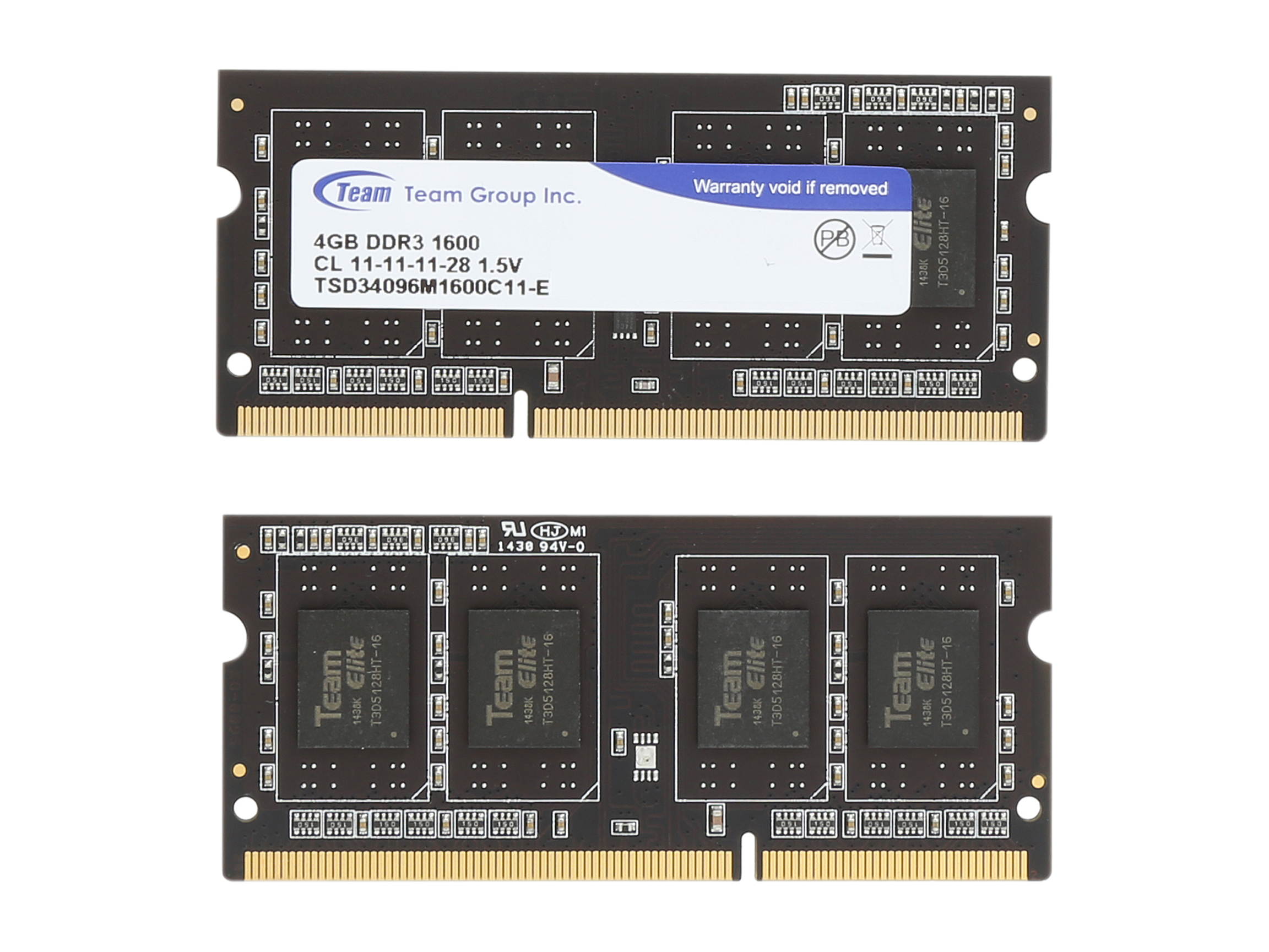 Team 8GB (2 x 4GB) 204-Pin DDR3 SO-DIMM DDR3 1600 Laptop Memory Model TSD38192M1600C11DC-E