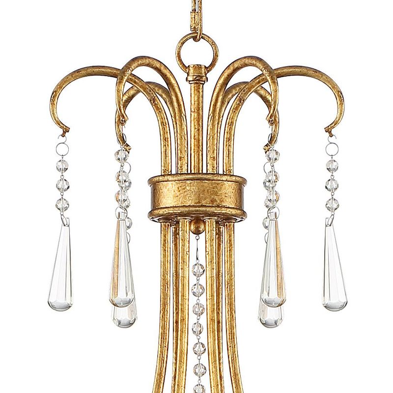 Possini Euro Design Possini Euro Charlotte 35" Wide Gold Leaf 6-Light Chandelier