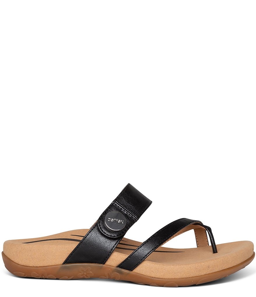 Aetrex Izzy Thong Toe Ring Strappy Sandals