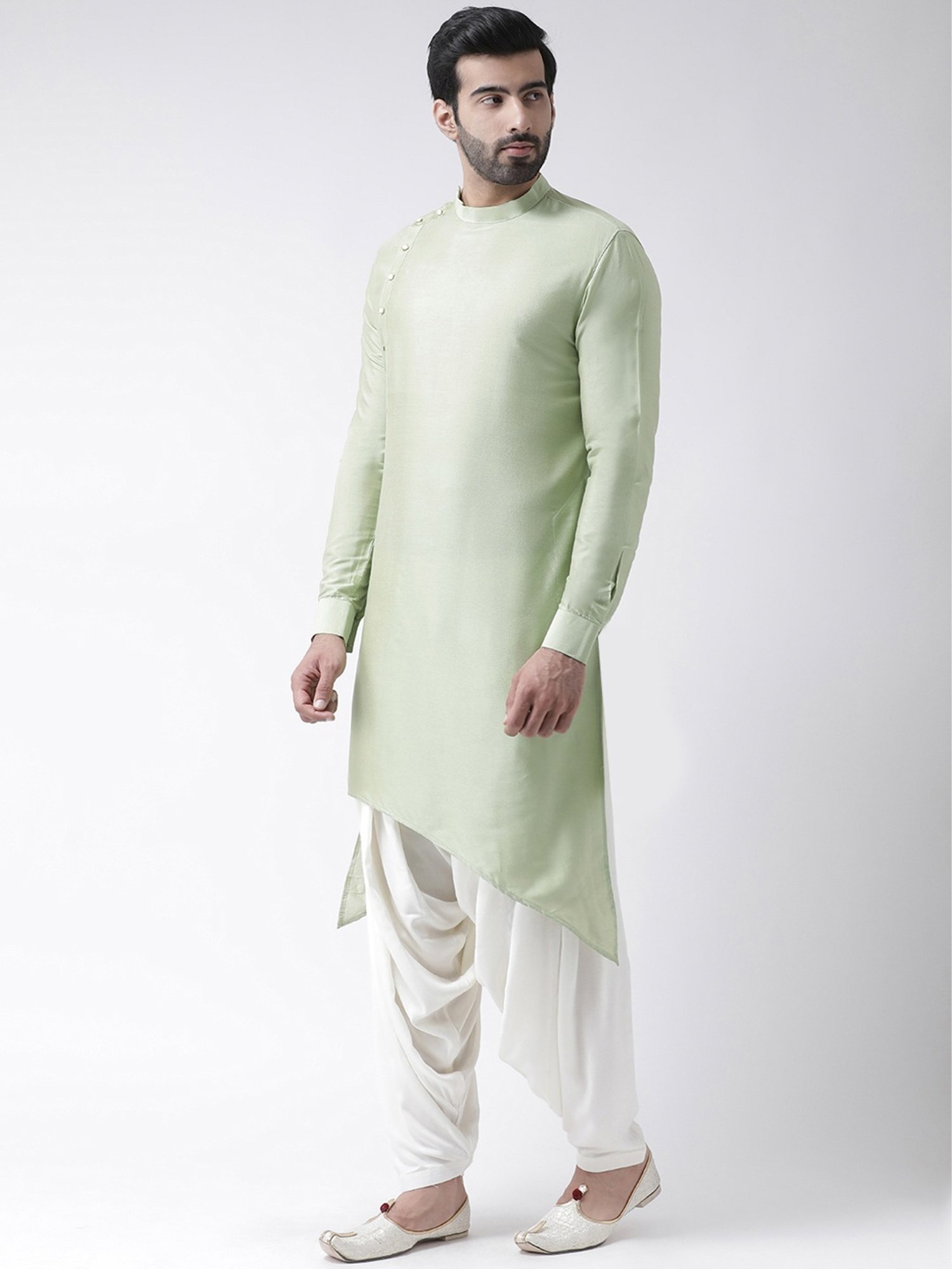KISAH PLUS Light Green Regular Fit Kurta Bottom Set