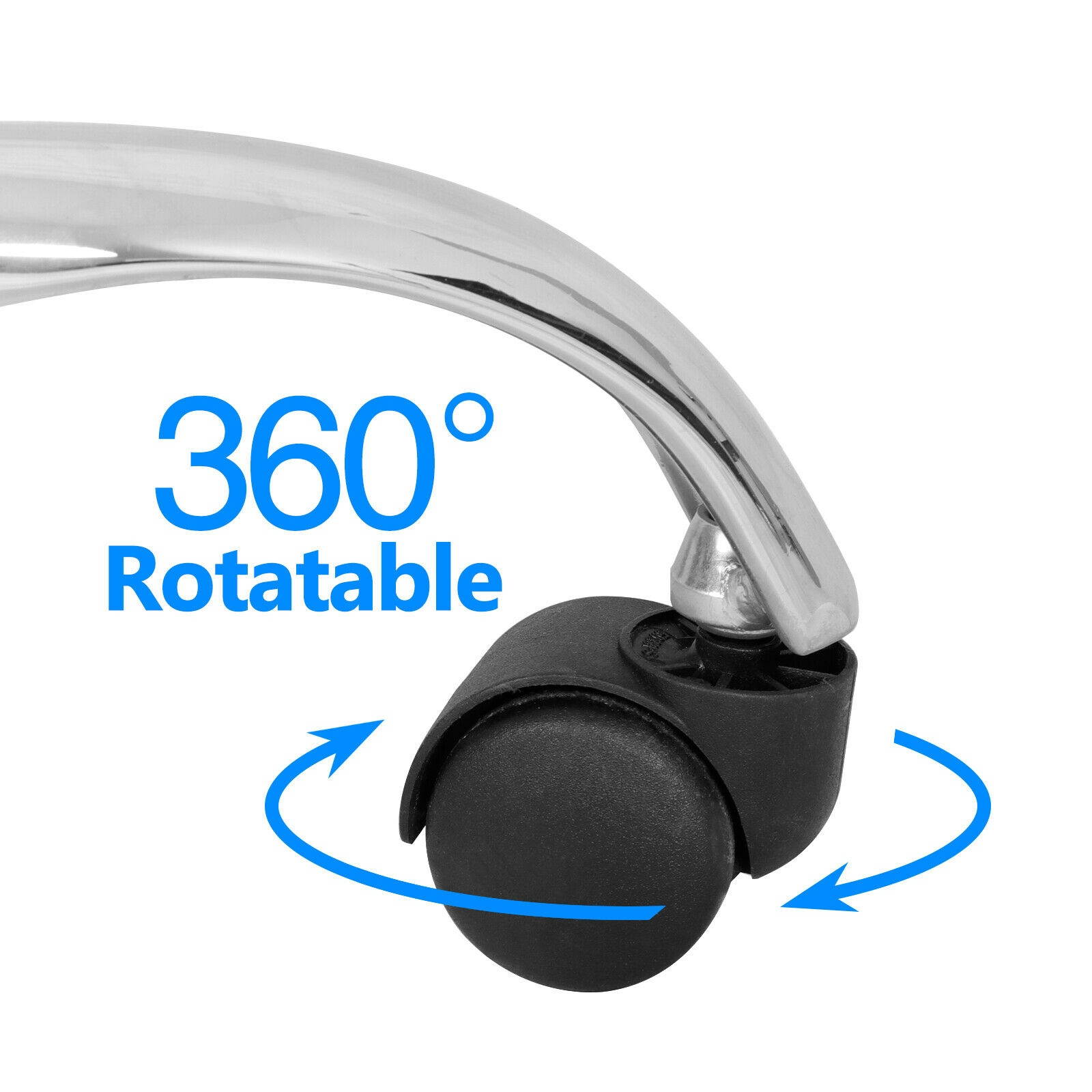 Set of 5 Rolling Salon Stool Chair Height Adjustable Hydraulic Swivel Spa Back