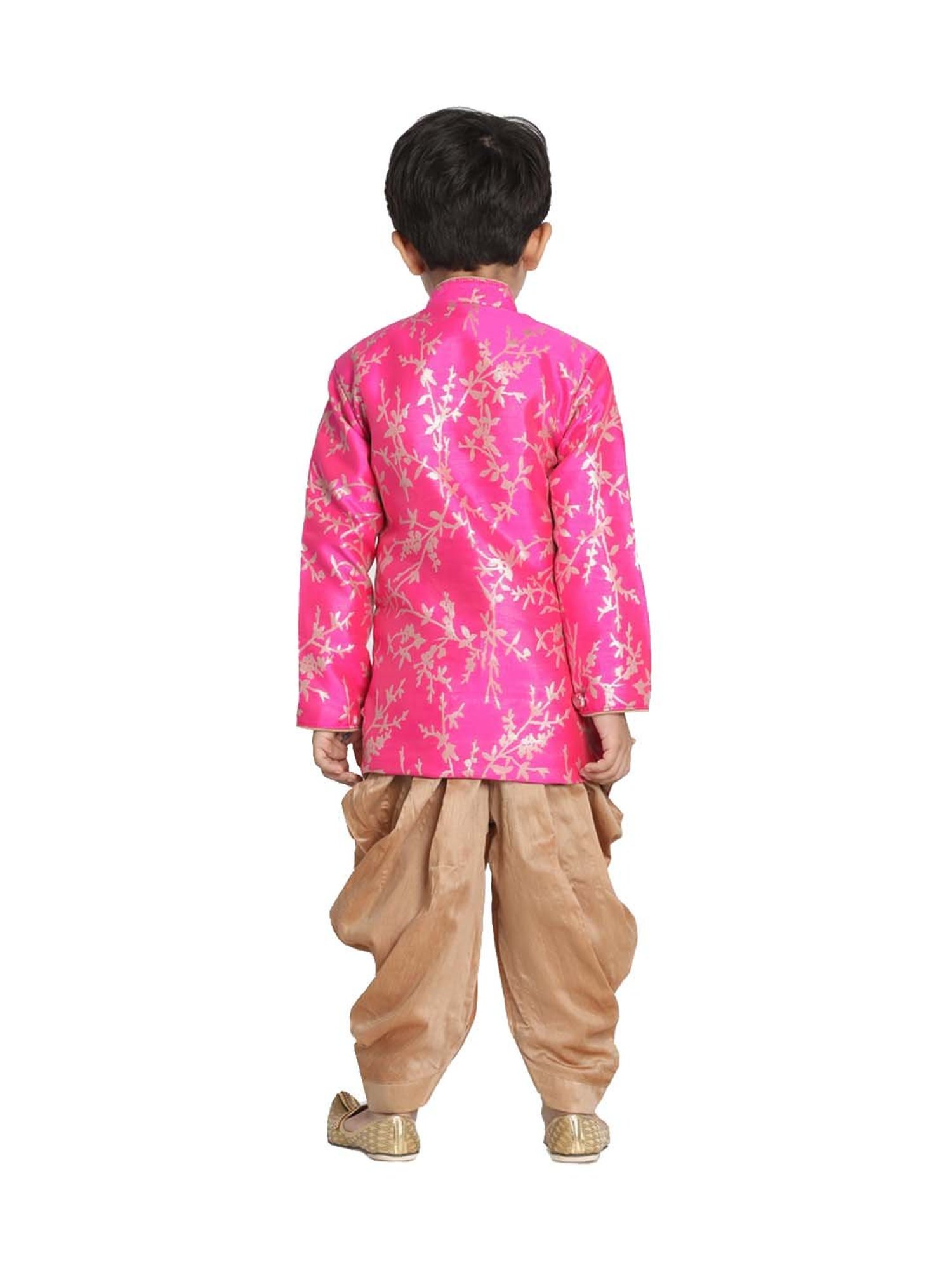 VASTRAMAY Boys Turquoise Floral Full Sleeves Indowestern