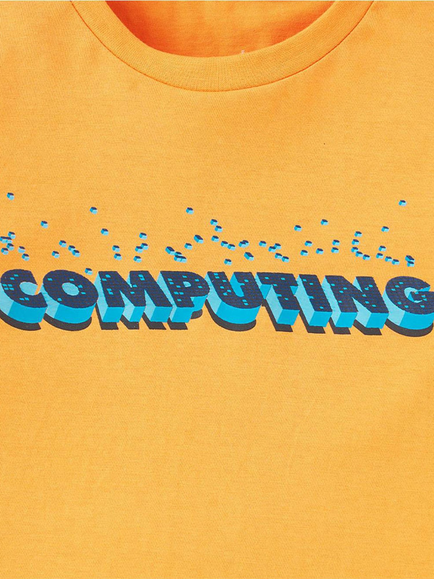 Edheads Kids Yellow Cotton Printed Full Sleeves T-Shirt