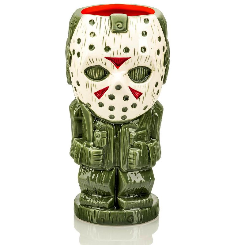 Beeline Creative Geeki Tikis Friday The 13th Jason Voorhees | Ceramic Tiki Mug | Holds 26 Ounces