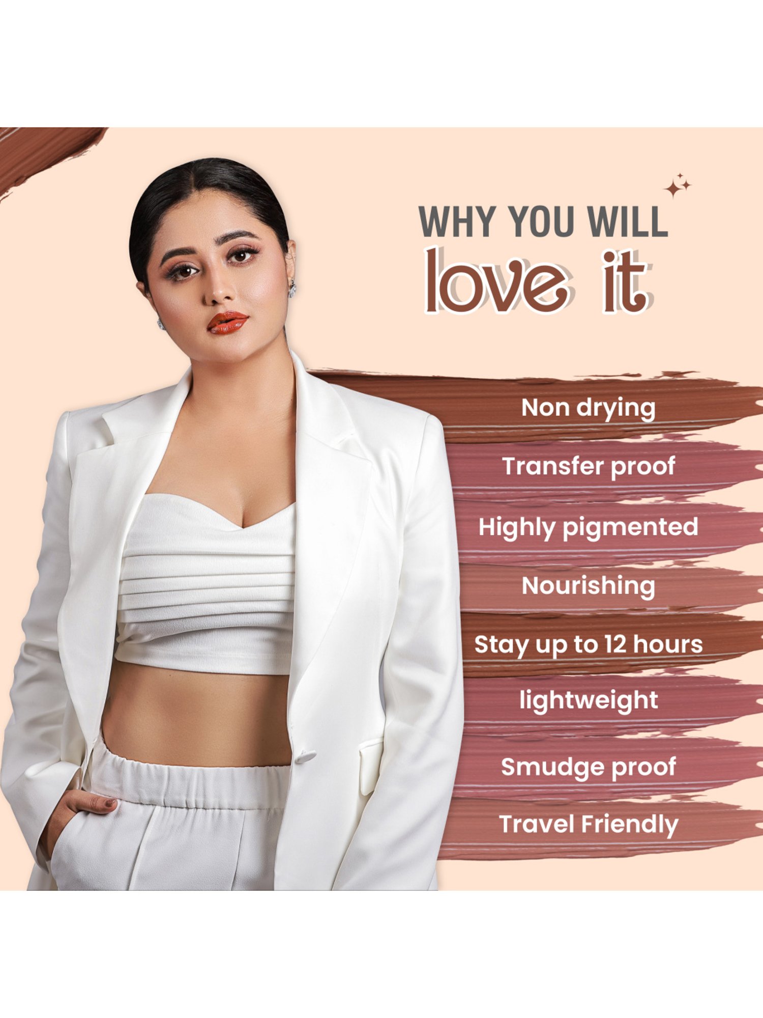 Glamveda X Rashami Desai Mini Liquid Lipstick Mocha Browns Combo