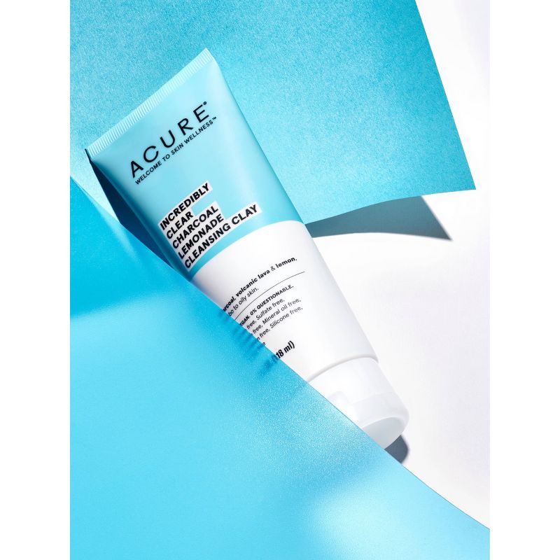 Acure Incredibly Clear Charcoal Lemonade Cleansing Clay - 4 fl oz
