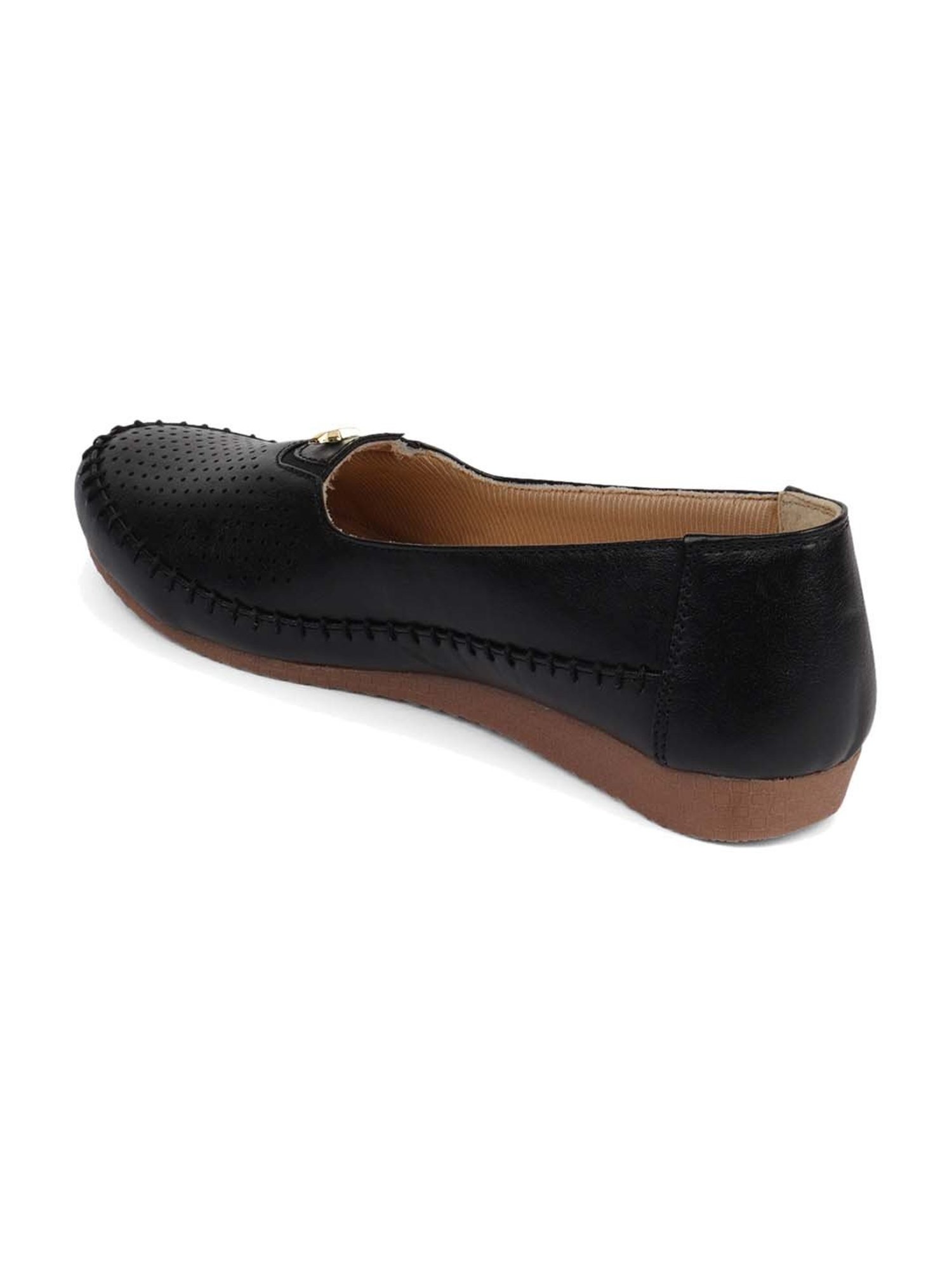 Iconics Women's Black Flat Ballets